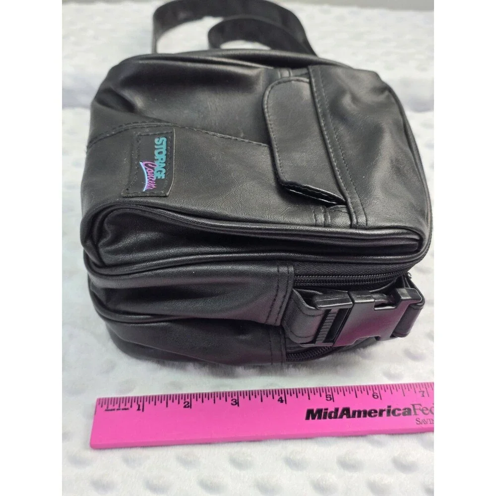 Vintage Three Pocket Camera Case With Strap and Belt Loop Black Storage Concepts